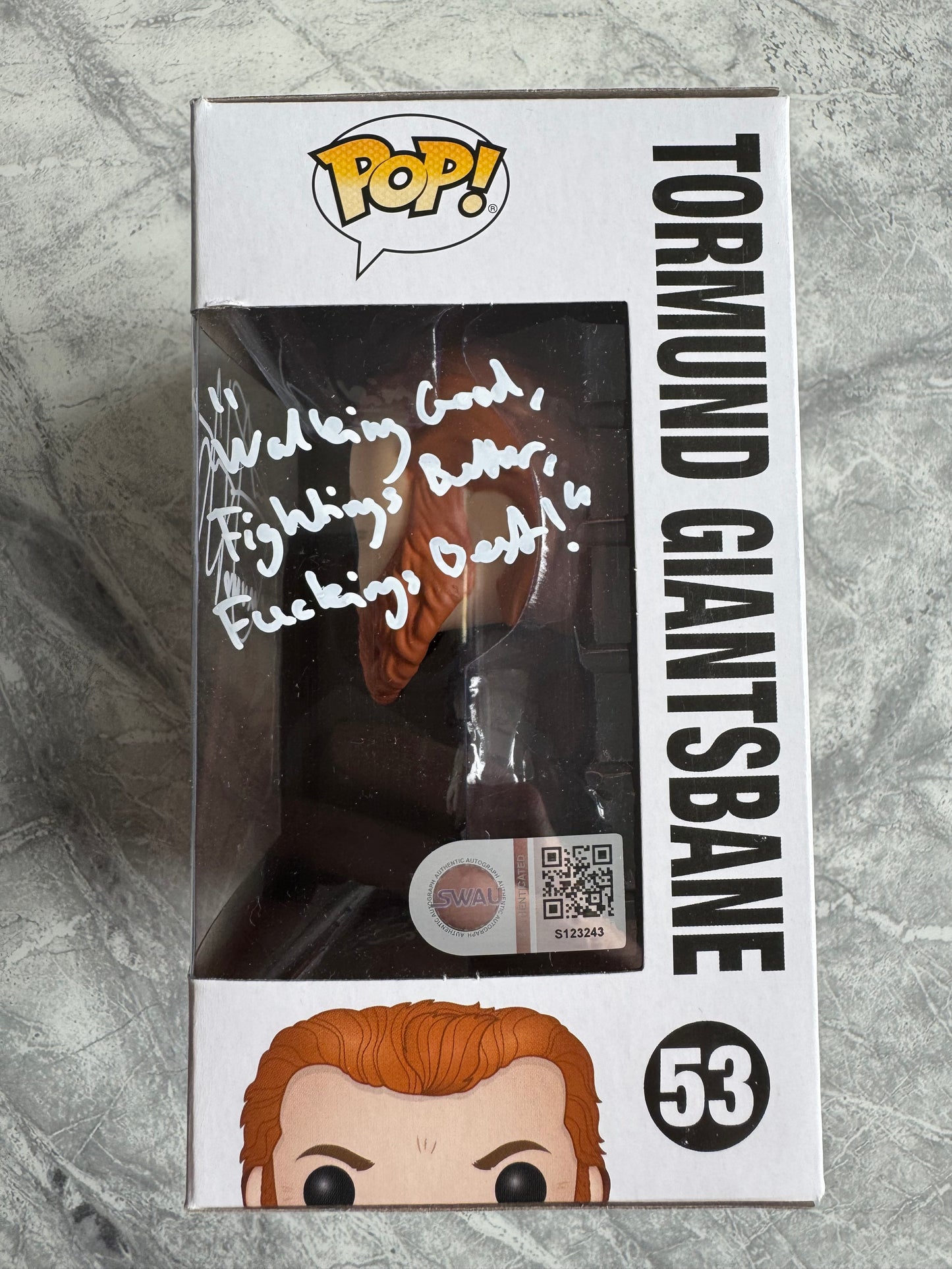 Kristofer Hivju Signed Game Of Thrones Tormund Funko Pop With Quote! - SWAU Authenticated