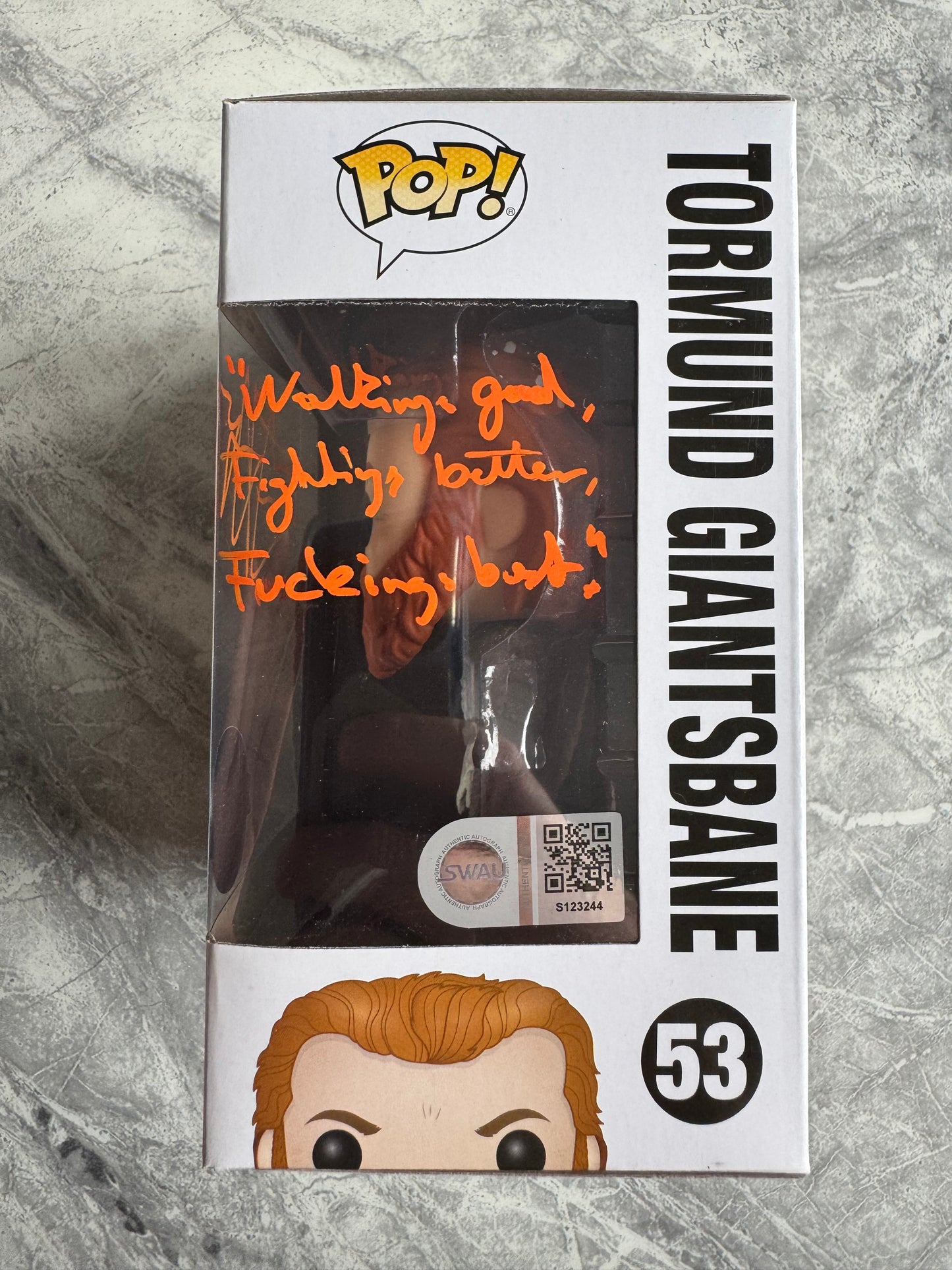 Kristofer Hivju Signed Game Of Thrones Tormund Funko Pop With Quote! - SWAU Authenticated