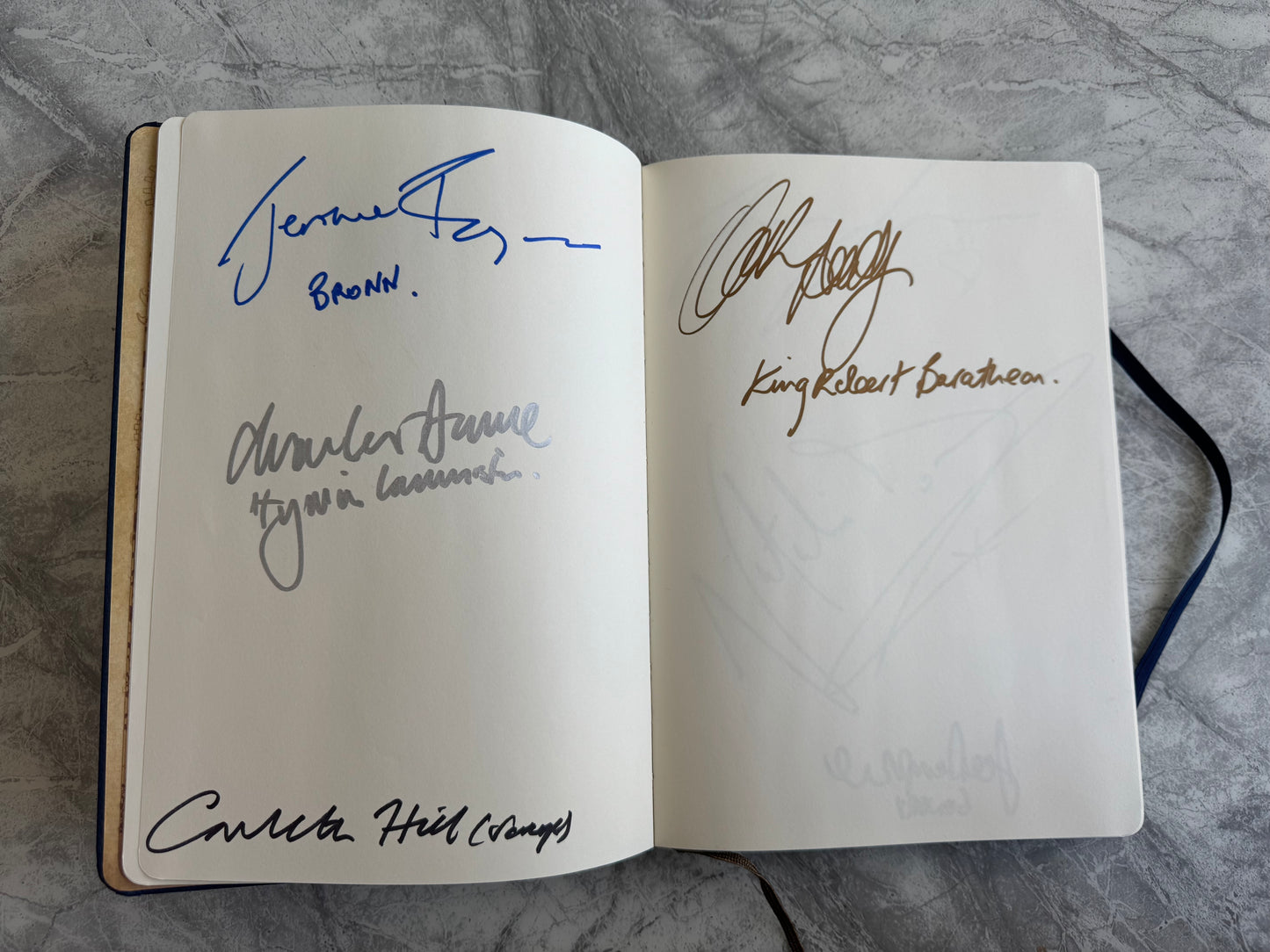 Game Of Thrones Notebook Signed By 102 Cast Members