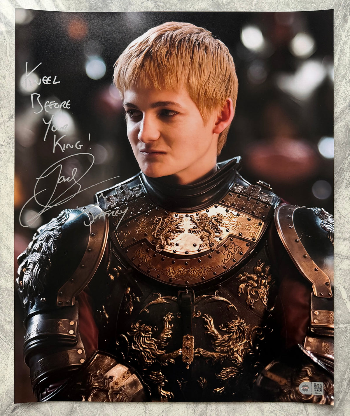 Jack Gleeson Signed Game Of Thrones 16x20” Photo - SWAU Authenticated