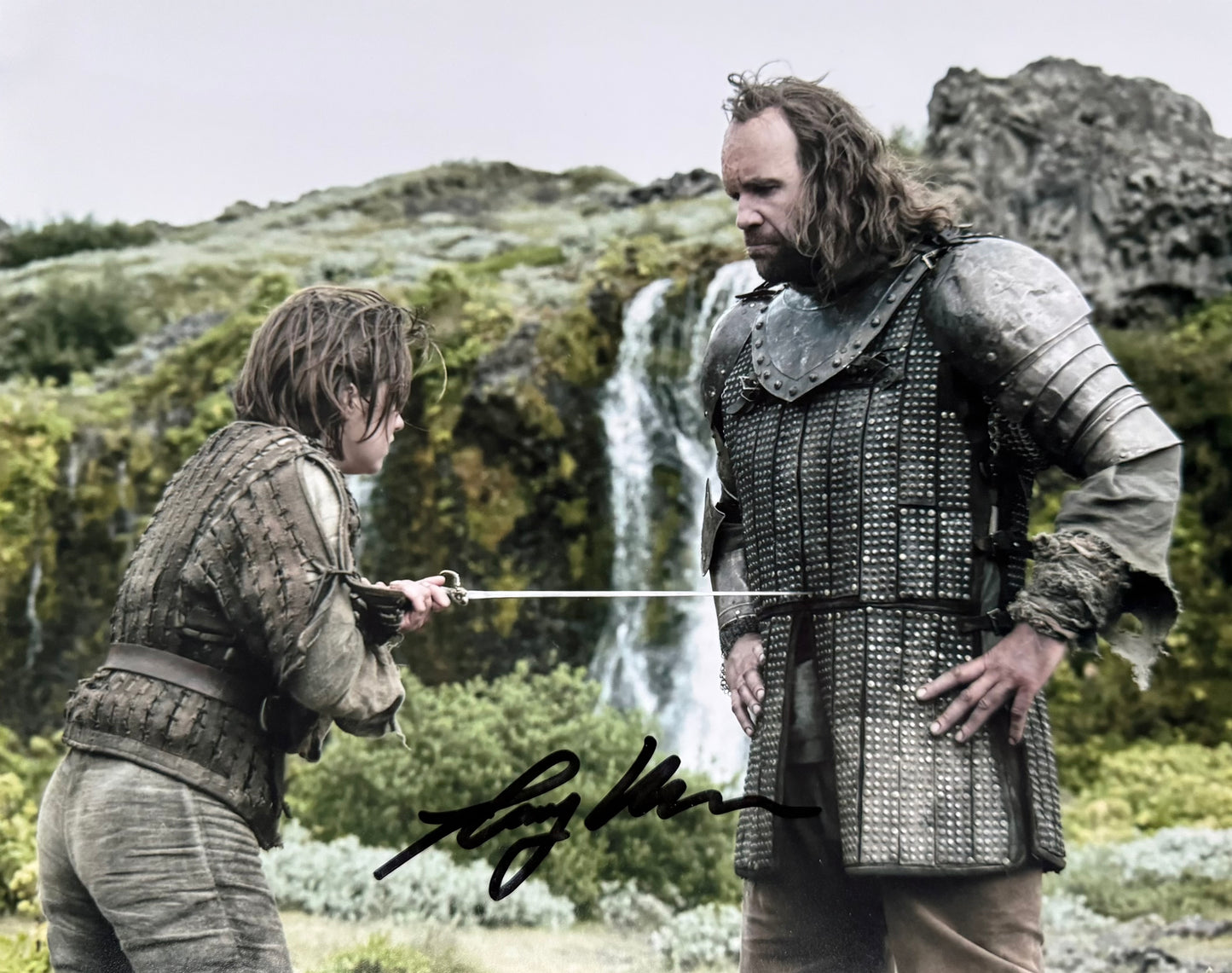 Maisie Williams & Rory McCann Dual Signed Game Of Thrones 8x10” Photo