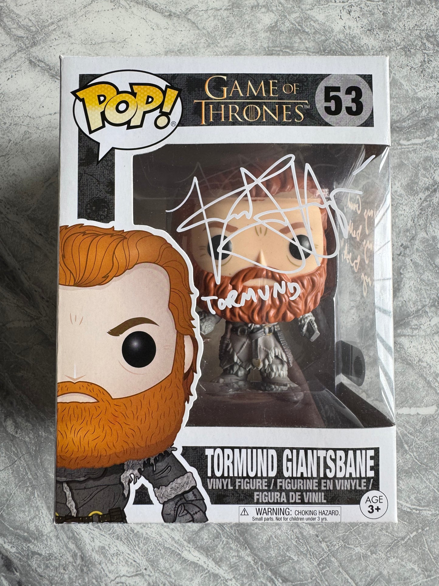 Kristofer Hivju Signed Game Of Thrones Tormund Funko Pop With Quote! - SWAU Authenticated