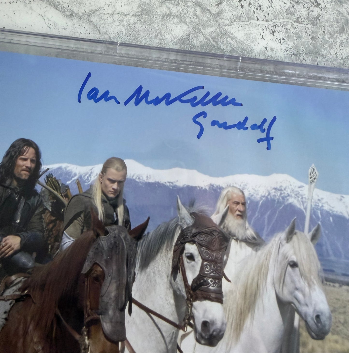Sir Ian Mckellen Signed LOTR 8x10” Photo - Beckett Authenticated & Encapsulated