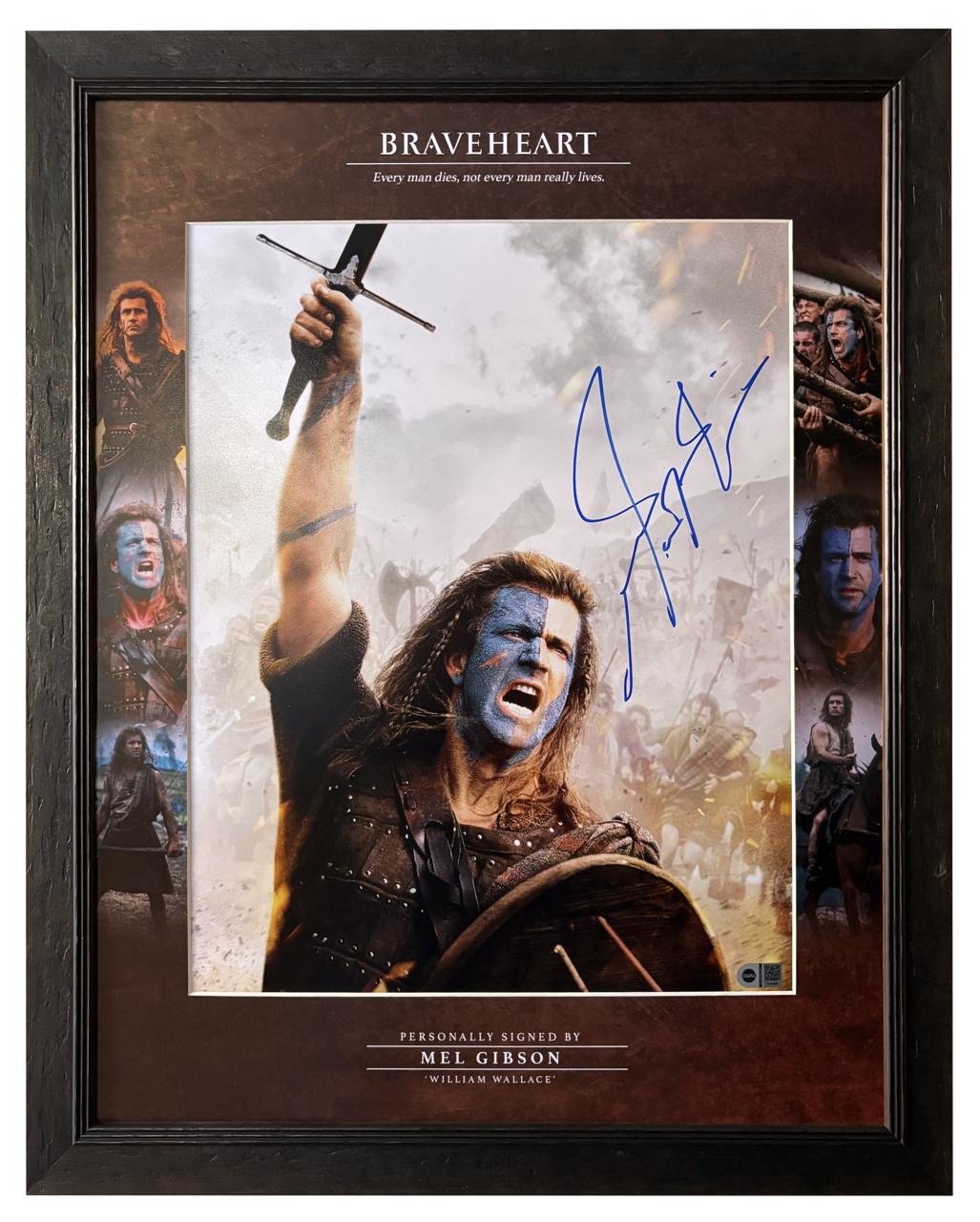 Mel Gibson Signed Braveheart Large Framed Montage - HUGE 25cm Autograph!