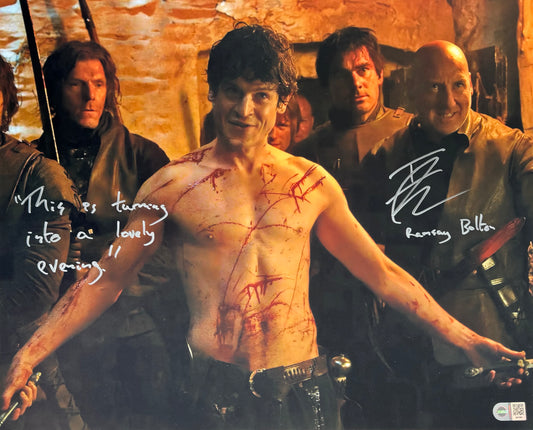 Iwan Rheon Signed Game Of Thrones 16x20” Photo With Quote - SWAU Authenticated