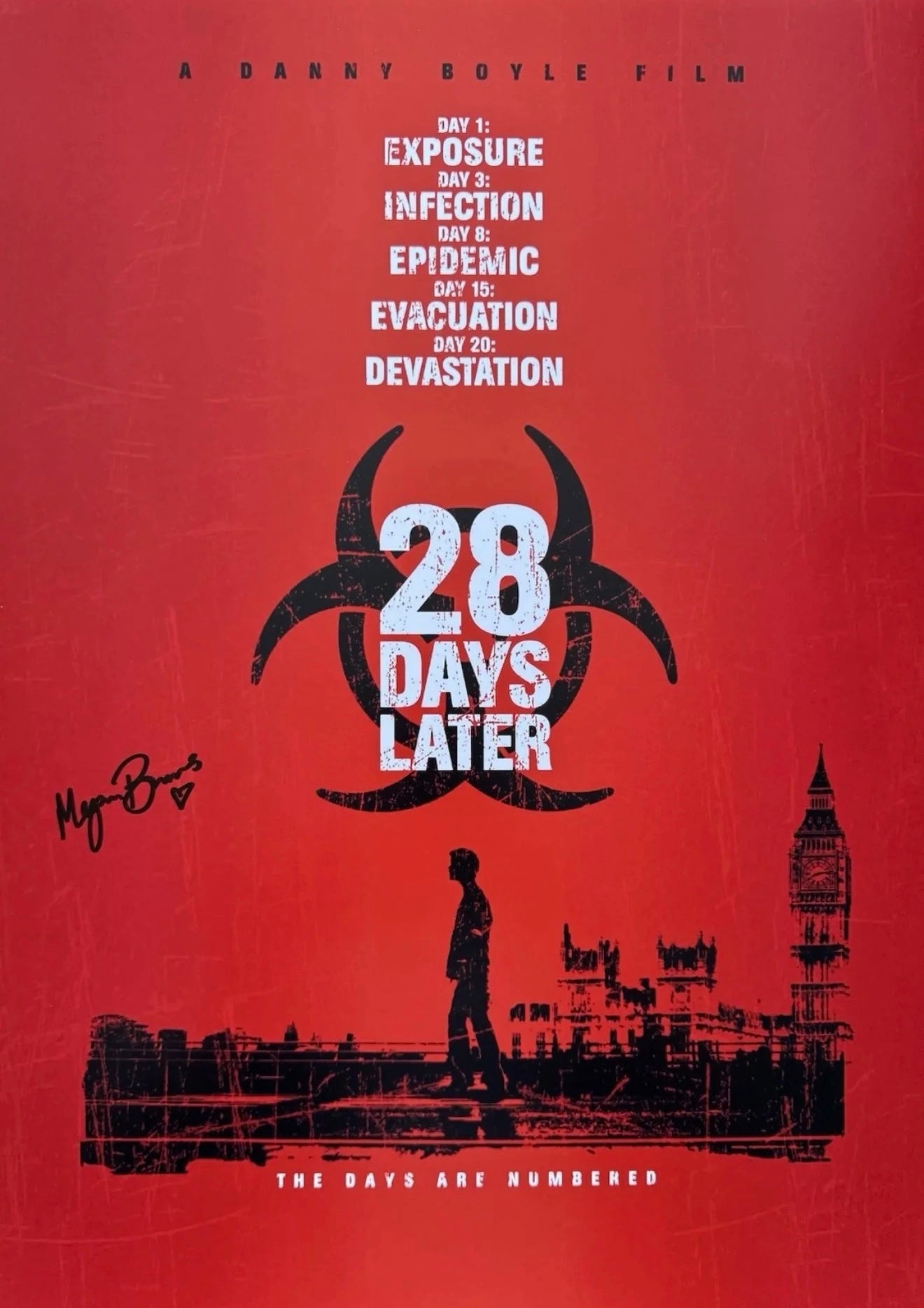 Megan Burns Signed 28 Days Later A2 Poster