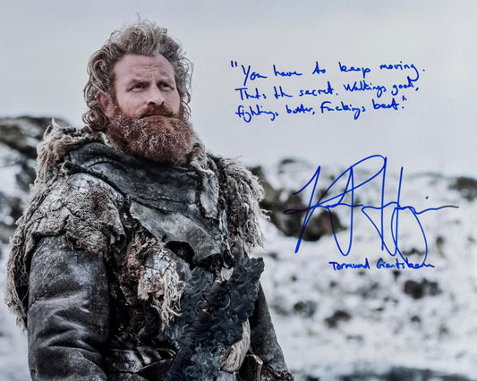 Kristofer Hivju Signed Game Of Thrones 16x20” Photo With Quote!