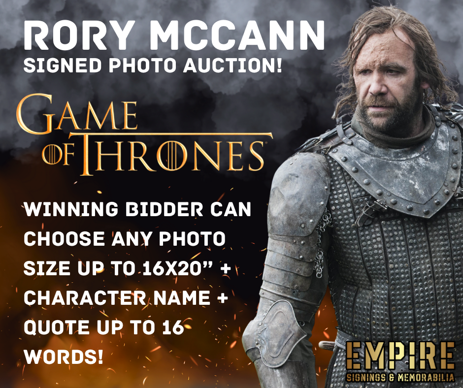 Rory McCann Signed Game Of Thrones Photo + Character Name + Quote Up To 16 Words!