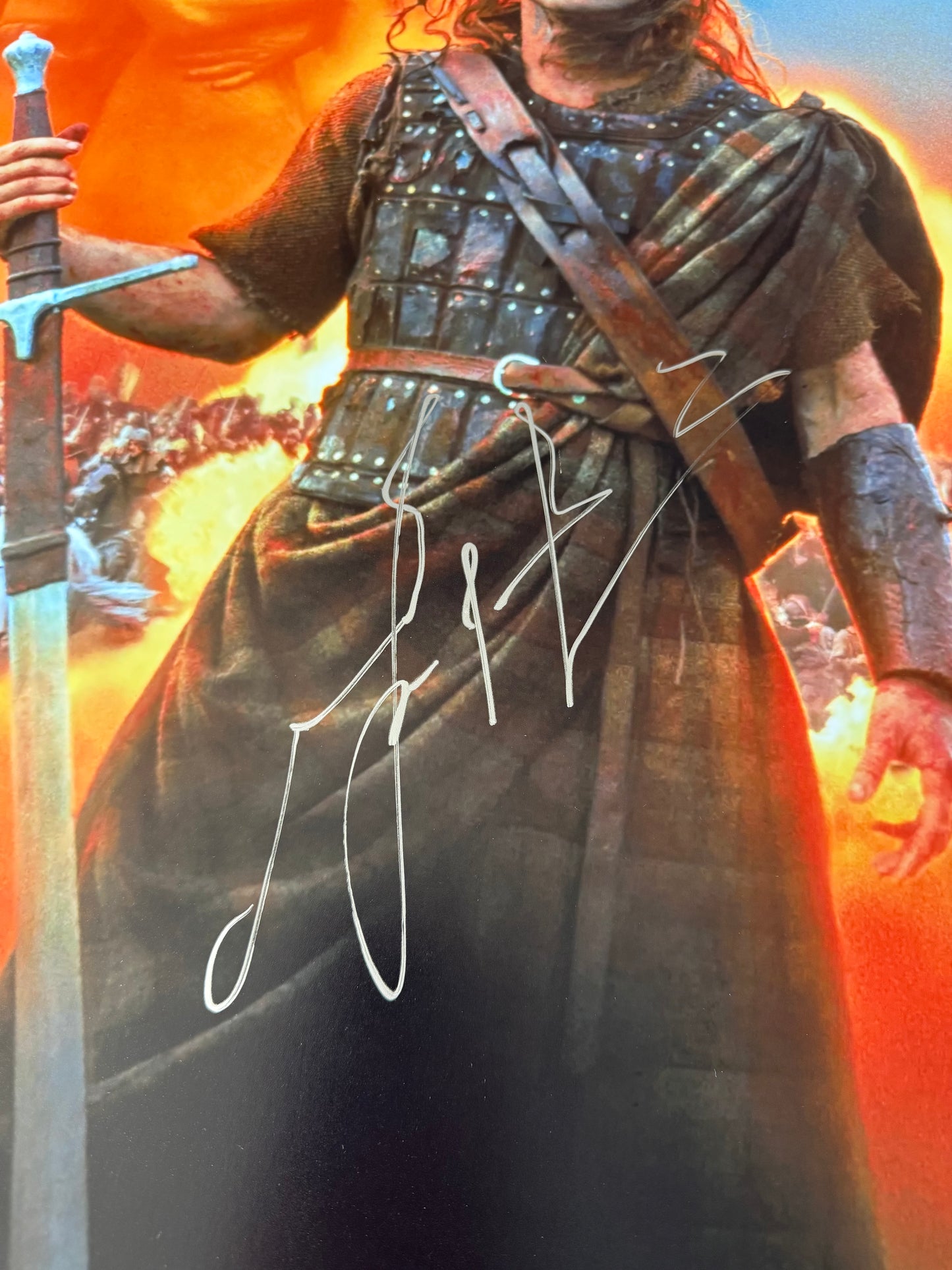 Mel Gibson Signed Braveheart A2 Poster - SWAU Authenticated