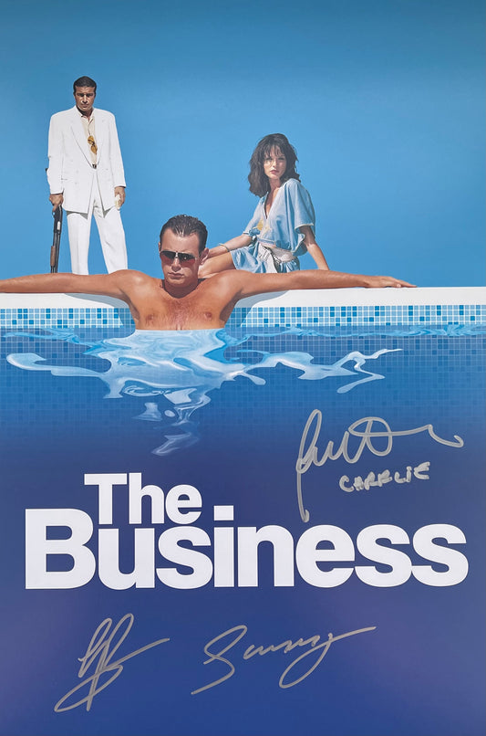 Tamer Hassan & Geoff Bell Dual Signed The Business 12x18” Poster With Character Names