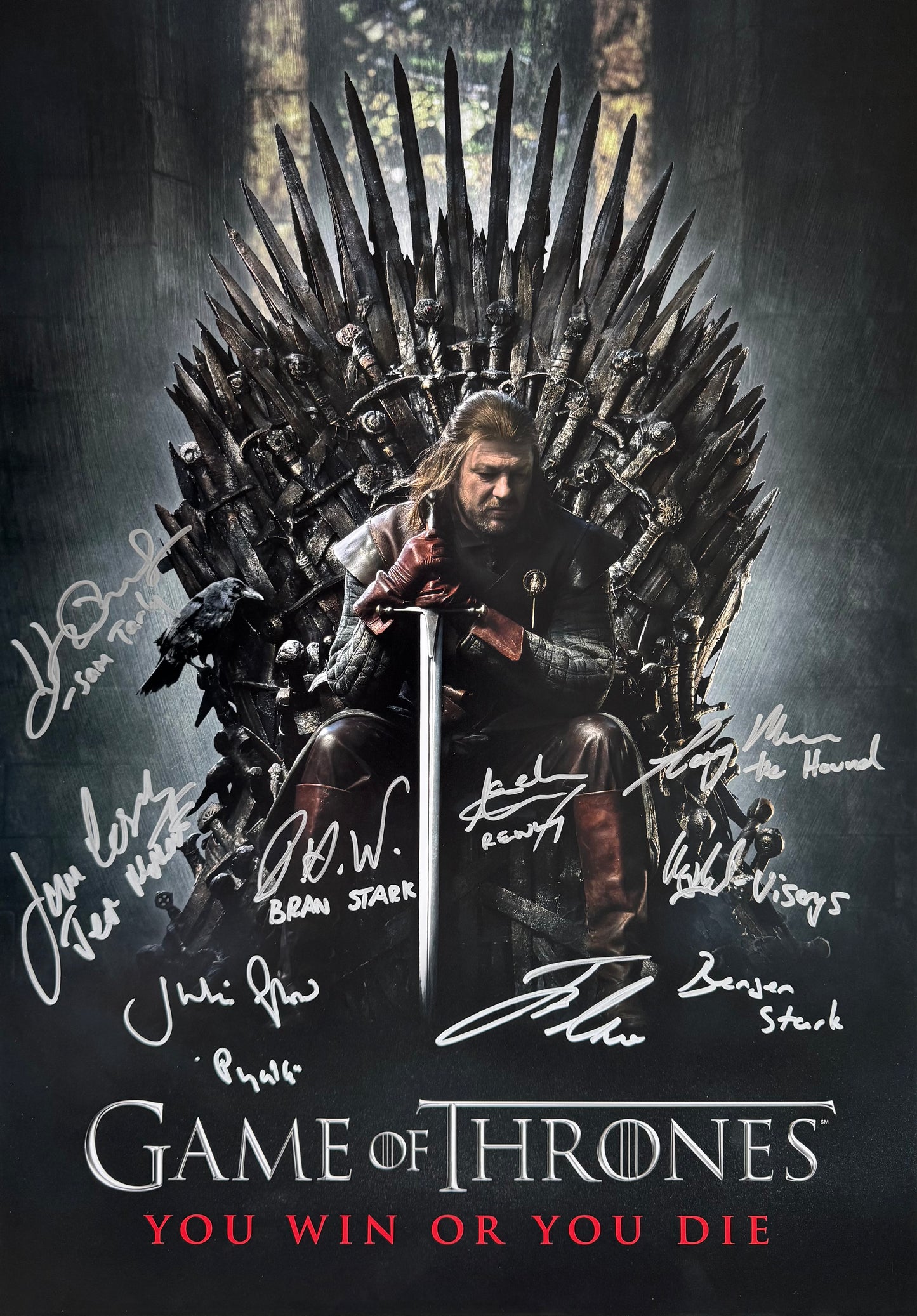 Multi 8 Cast Signed Game Of Thrones Season 1 A2 Poster