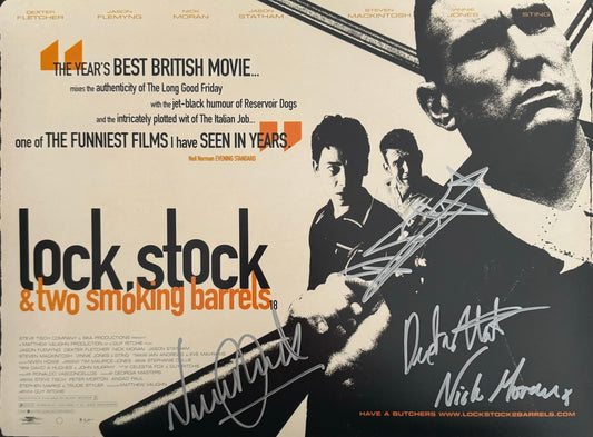 Multi Cast Signed Lock Stock A3 Poster (Silver)