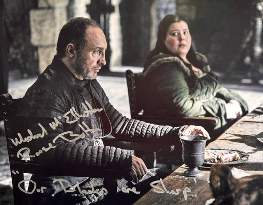 Michael McElhatton Signed Game Of Thrones 11x14” Photo With Quote