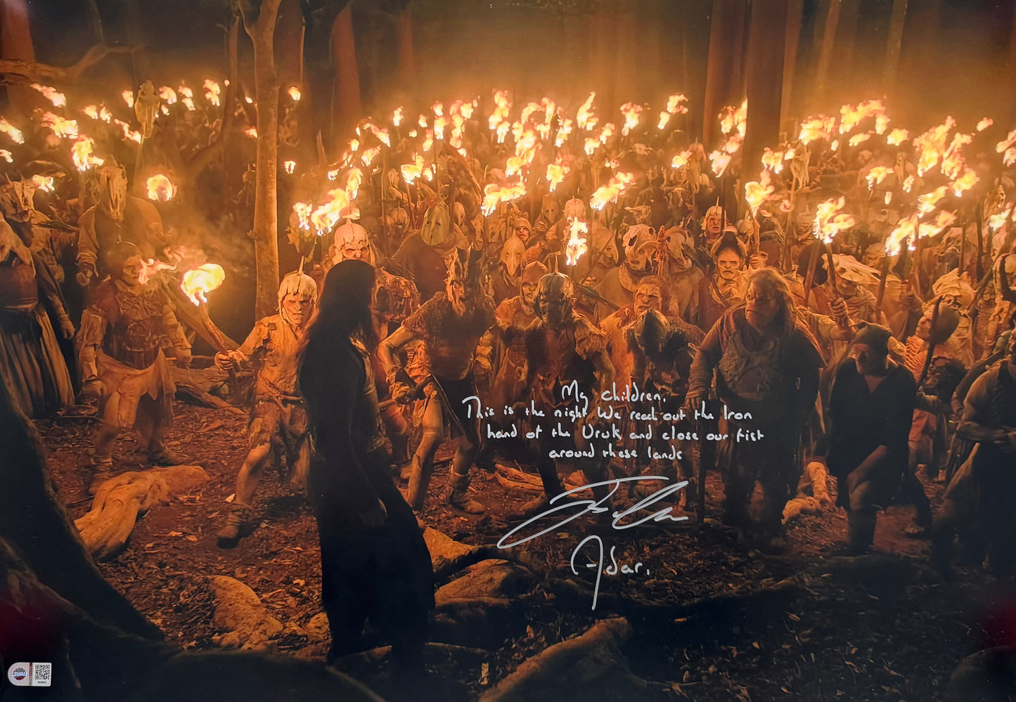 Joseph Mawle Signed Rings Of Power HUGE 20x30” Photo - SWAU Authenticated (Limited Edition)