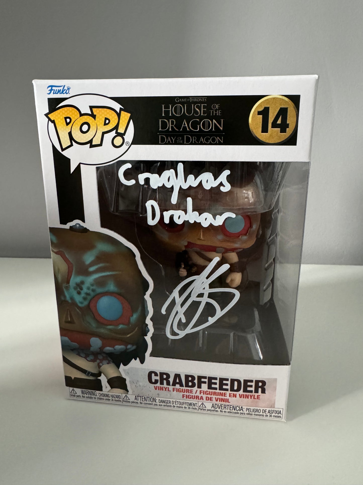 Daniel Scott-Smith Signed Crabfeeder House Of The Dragon Funko In White - SWAU Authenticated