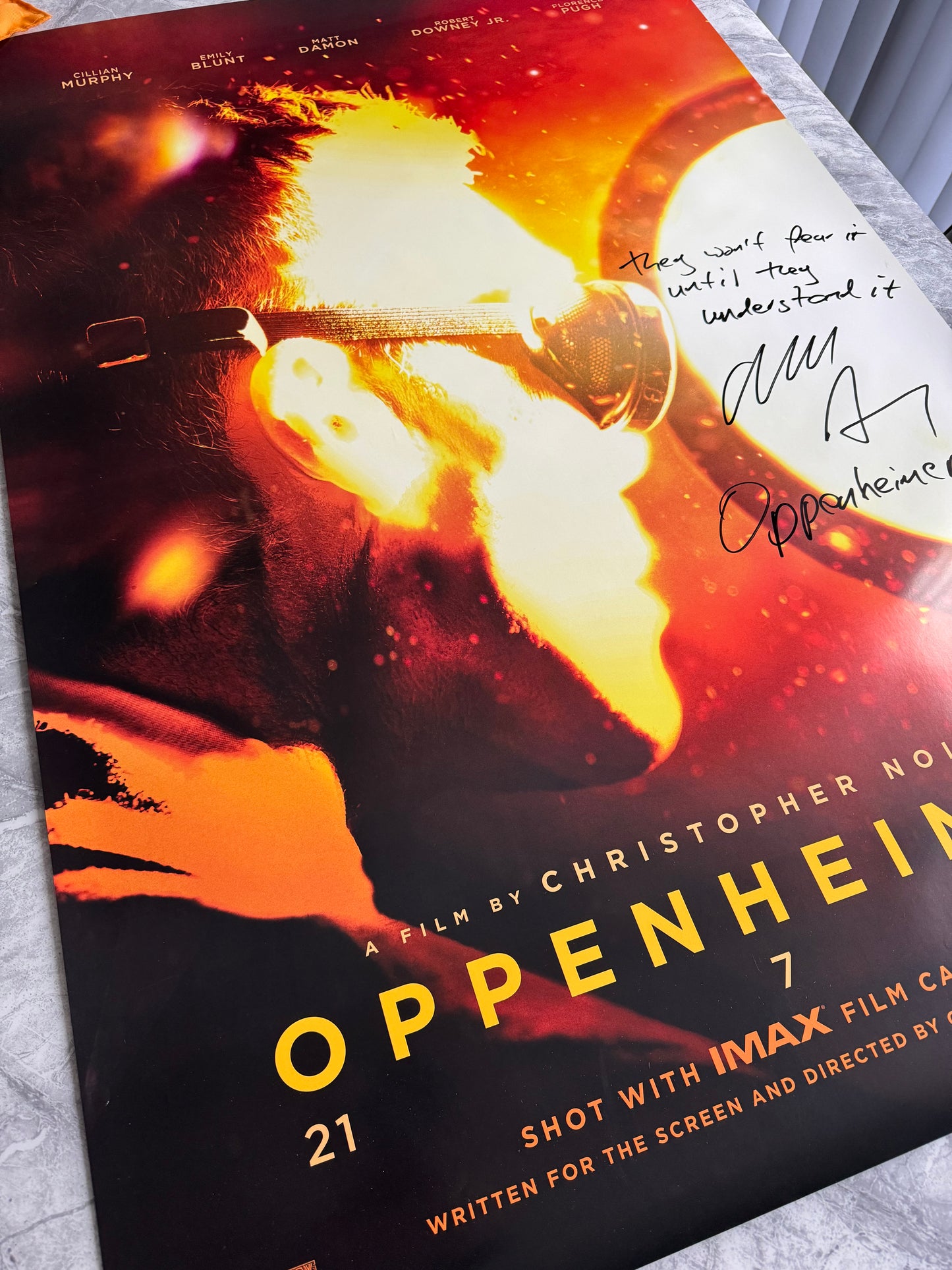 Cillian Murphy Signed Original Oppenheimer Poster