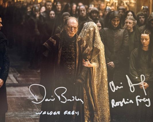 David Bradley & Alexandra Dowling Dual Signed Game Of Thrones 8x10” Photo