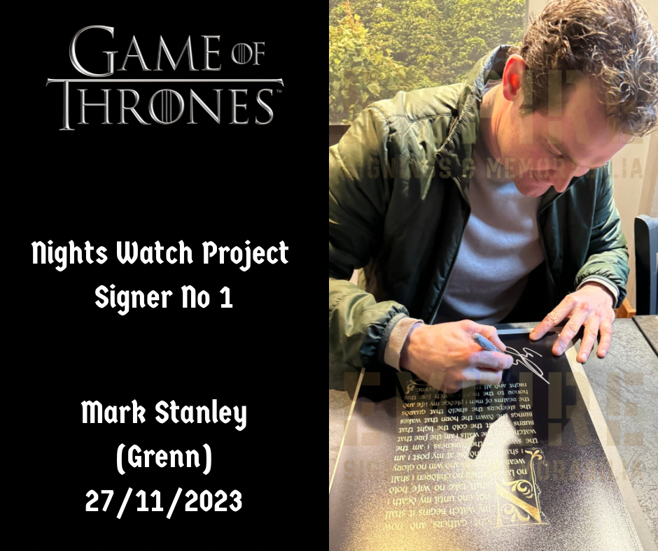 Nights Watch 11 Brothers Cast Signed Game Of Thrones A3 Poster