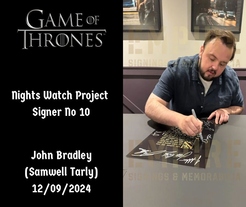 Nights Watch 11 Brothers Cast Signed Game Of Thrones A3 Poster