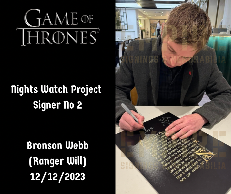 Nights Watch 11 Brothers Cast Signed Game Of Thrones A3 Poster