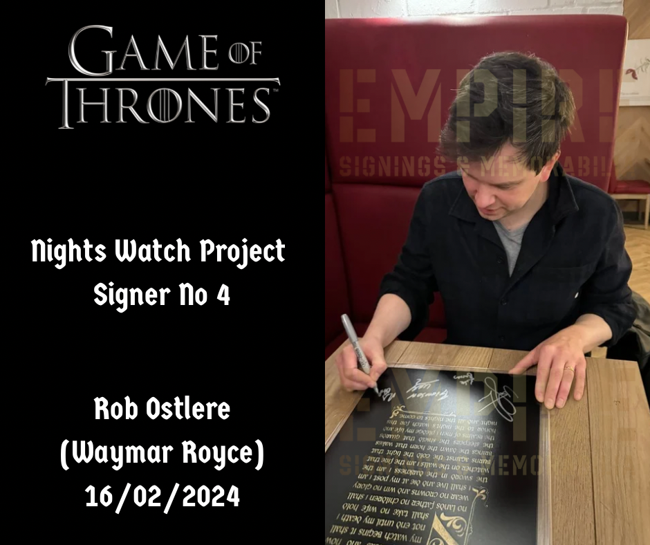 Nights Watch 11 Brothers Cast Signed Game Of Thrones A3 Poster