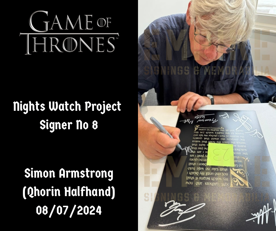 Nights Watch 11 Brothers Cast Signed Game Of Thrones A3 Poster