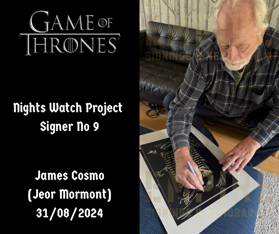 Nights Watch 11 Brothers Cast Signed Game Of Thrones A3 Poster