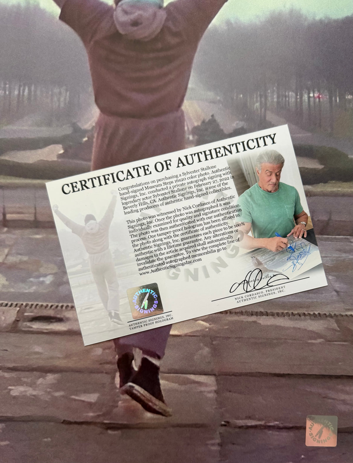 Sylvester Stallone Signed Rocky 16x20” Photo - Authentic Signings Inc COA (HOLIDAY WEEKEND SPECIAL - £50 OFF AT CHECKOUT)