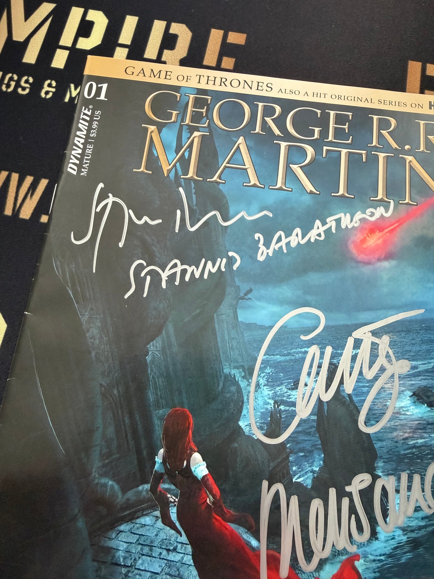Stephen Dillane & Carice Van Houten Dual Signed Game Of Thrones “A Clash Of Kings” Comic Book
