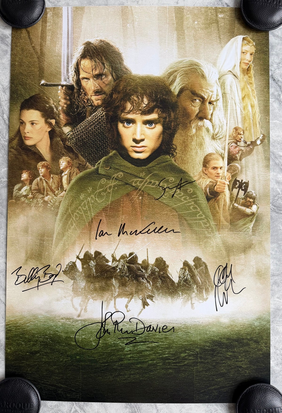 Sir Ian McKellen & Cast Multi Signed The Fellowship Of The Ring 20x30” Poster With Beckett & SWAU Authentication