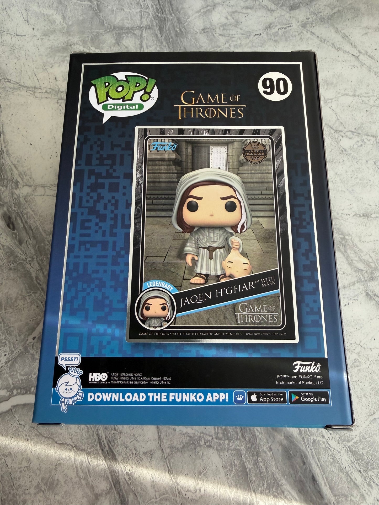 Tom Wlaschiha Signed Game Of Thrones Jaqen Digital NFT Funko Pop With 2 Quotes!