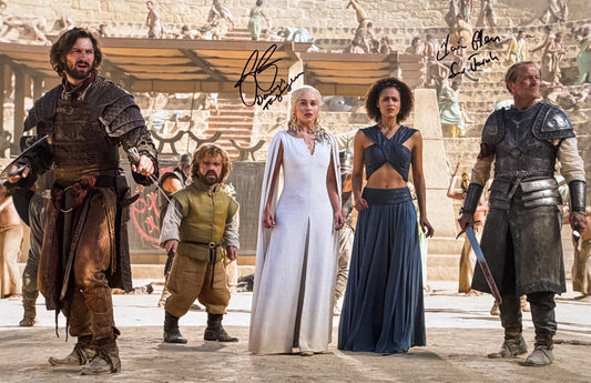 Emilia Clarke & Iain Glen Dual Signed Game Of Thrones 20x30” Photo