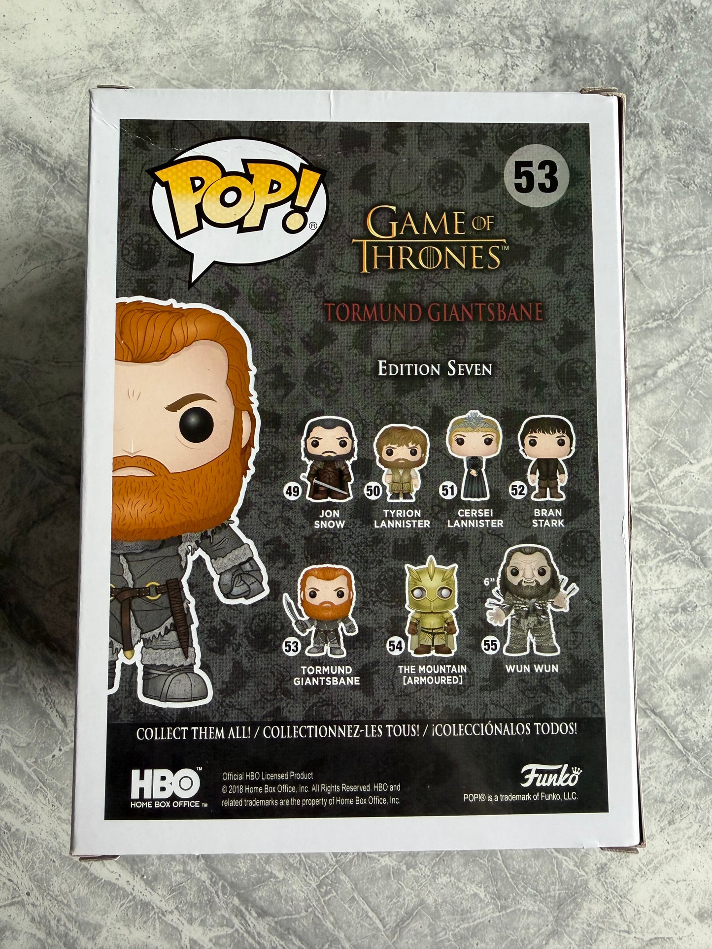 Kristofer Hivju Signed Game Of Thrones Tormund Funko Pop With Quote! - SWAU Authenticated (Slight Damage As Shown In Last Photo)