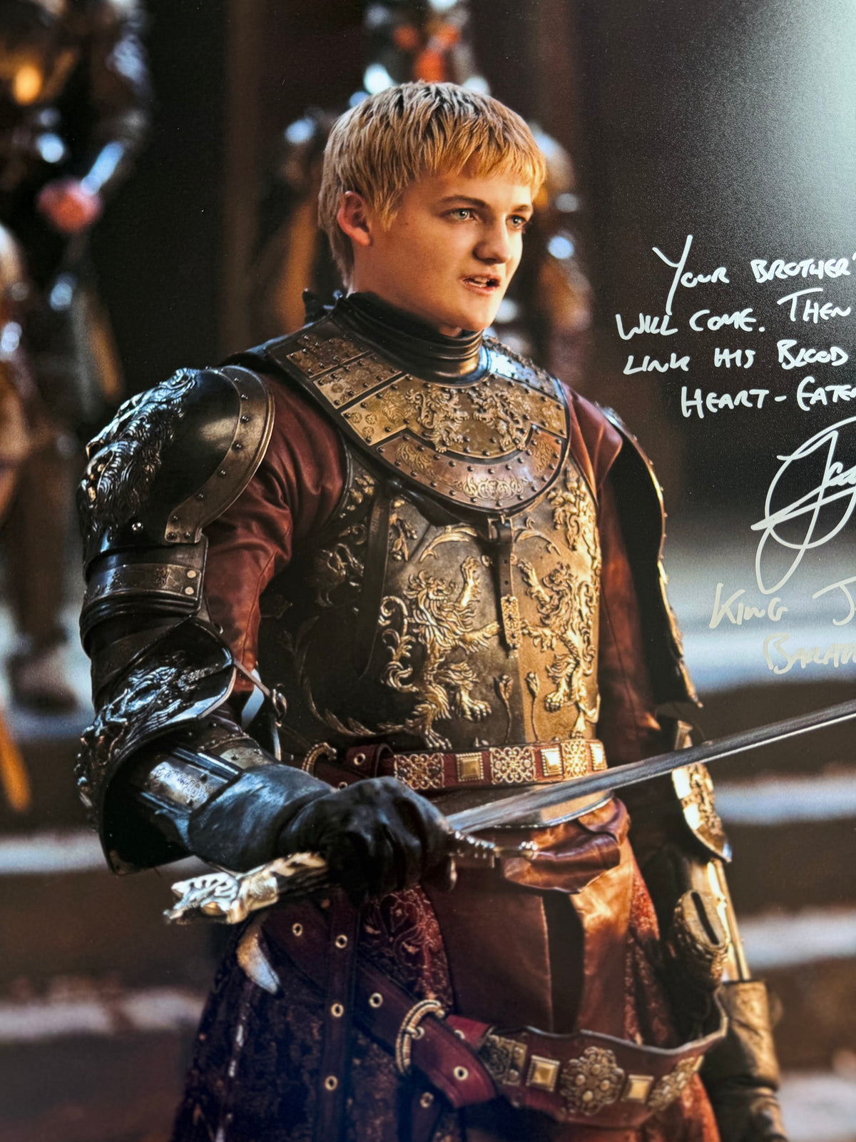 Jack Gleeson Signed Game Of Thrones 20x30” Photo With Long Quote - SWAU Authenticated