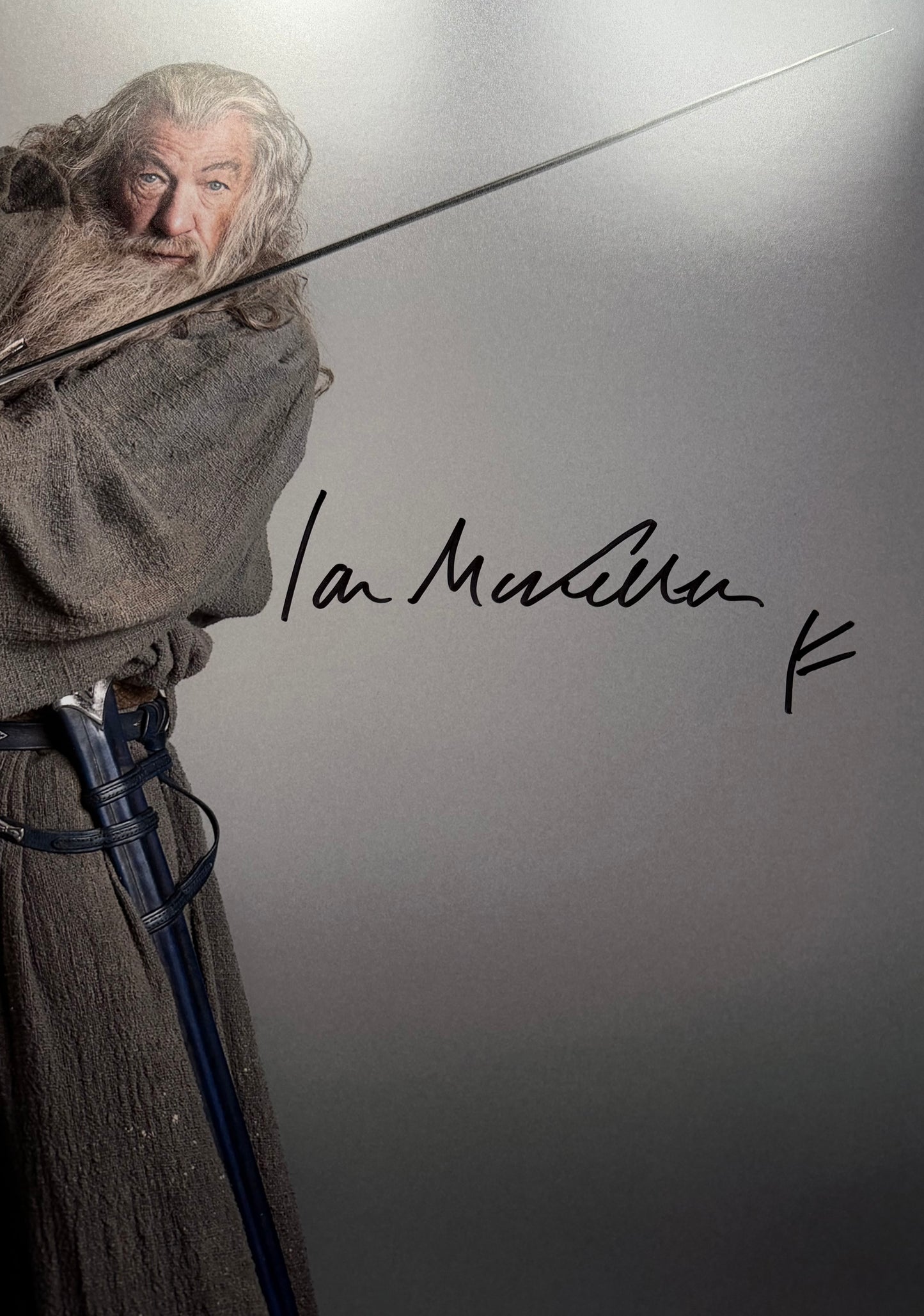 Sir Ian McKellen Signed The Fellowship Of The Ring 20x30” Photo - Beckett Witnessed Authentication