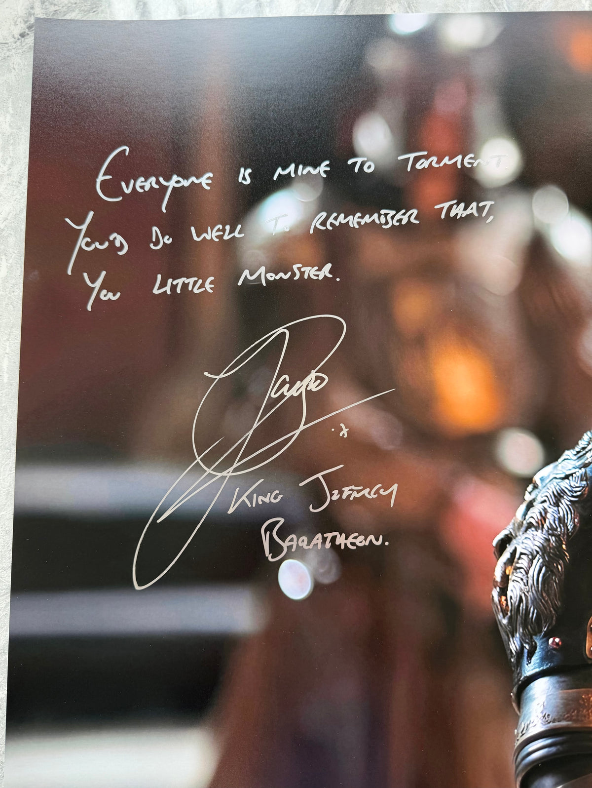 Jack Gleeson Signed Game Of Thrones 20x30” Photo With Long Quote - SWAU Authenticated
