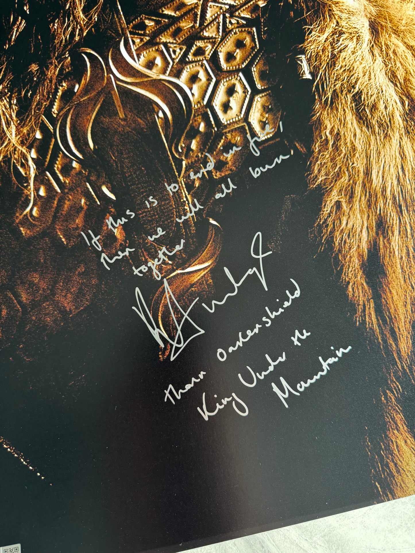 Richard Armitage Signed The Hobbit 20x30” Photo - SWAU Authenticated