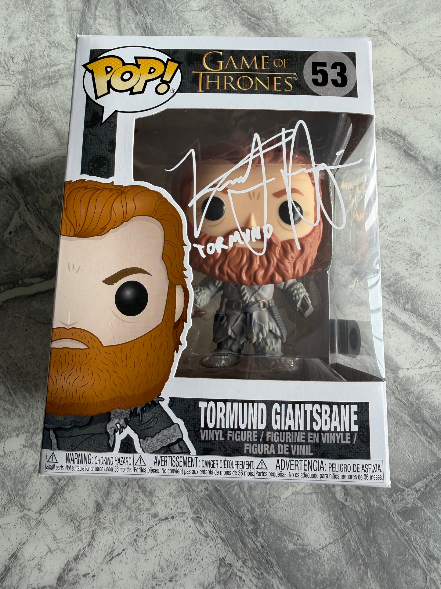 Kristofer Hivju Signed Game Of Thrones Tormund Funko Pop With Quote! - SWAU Authenticated