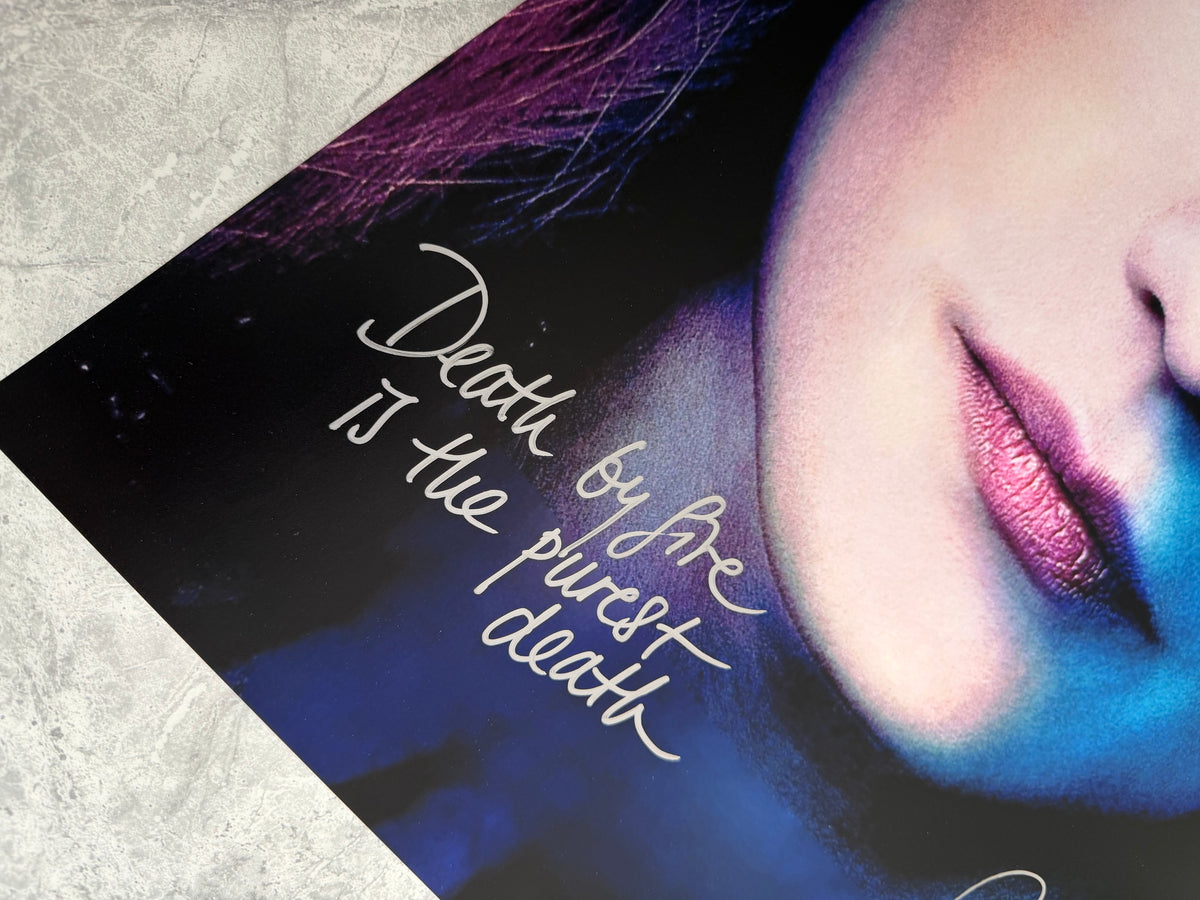Carice Van Houten Signed Game Of Thrones A2 Promo Poster With Quote - SWAU Authenticated