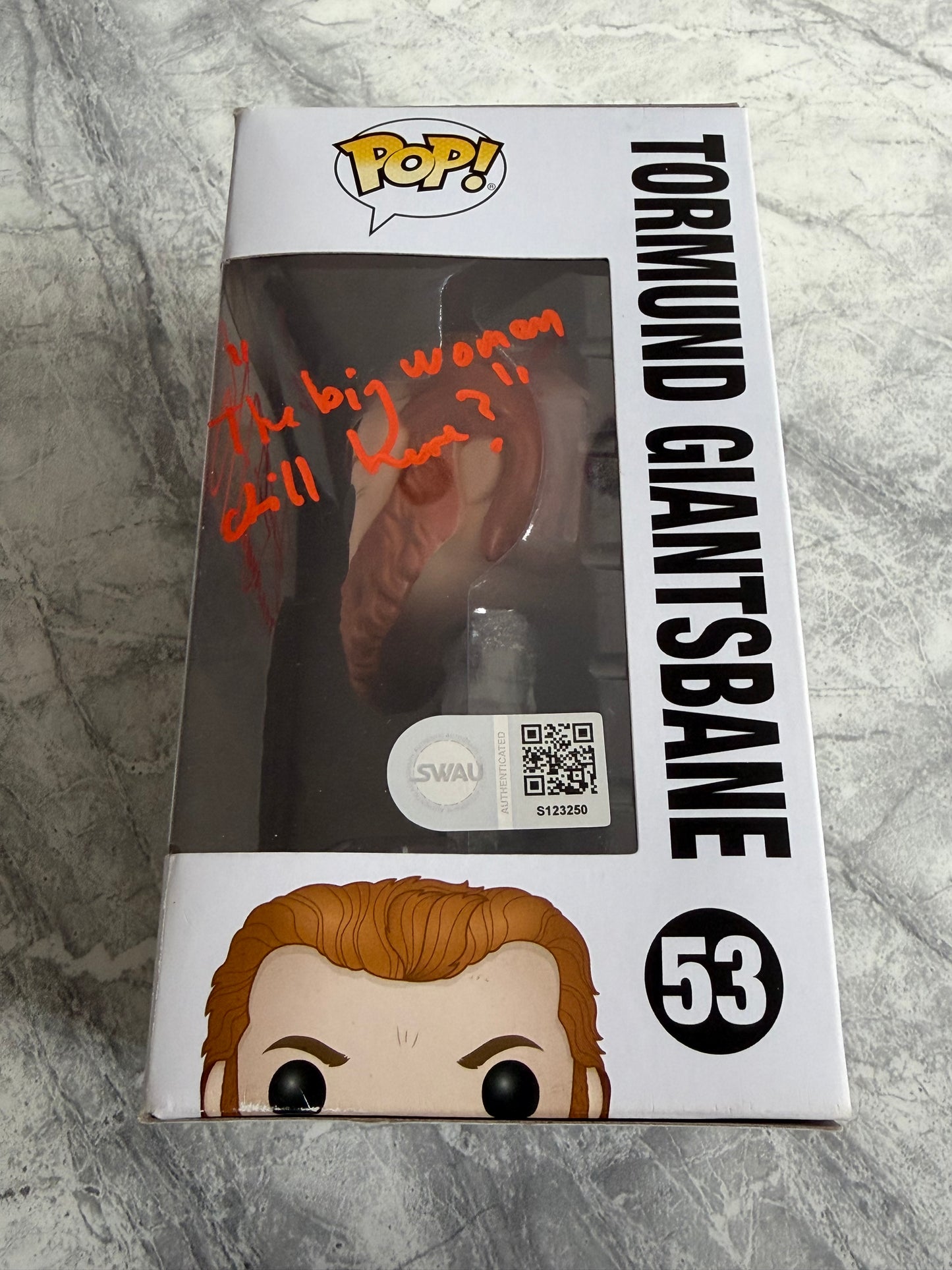 Kristofer Hivju Signed Game Of Thrones Tormund Funko Pop With Quote! - SWAU Authenticated