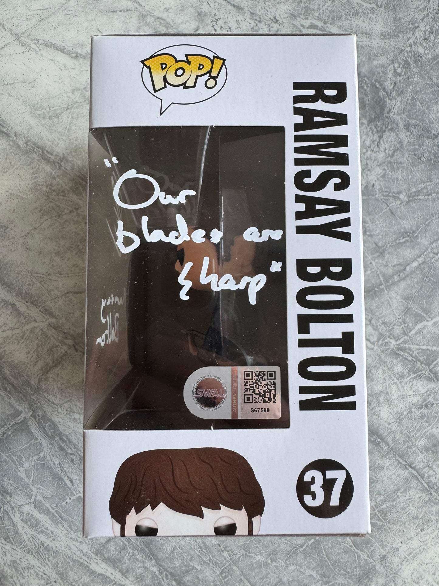 Iwan Rheon Signed Ramsay Bolton Funko Pop - SWAU Authenticated
