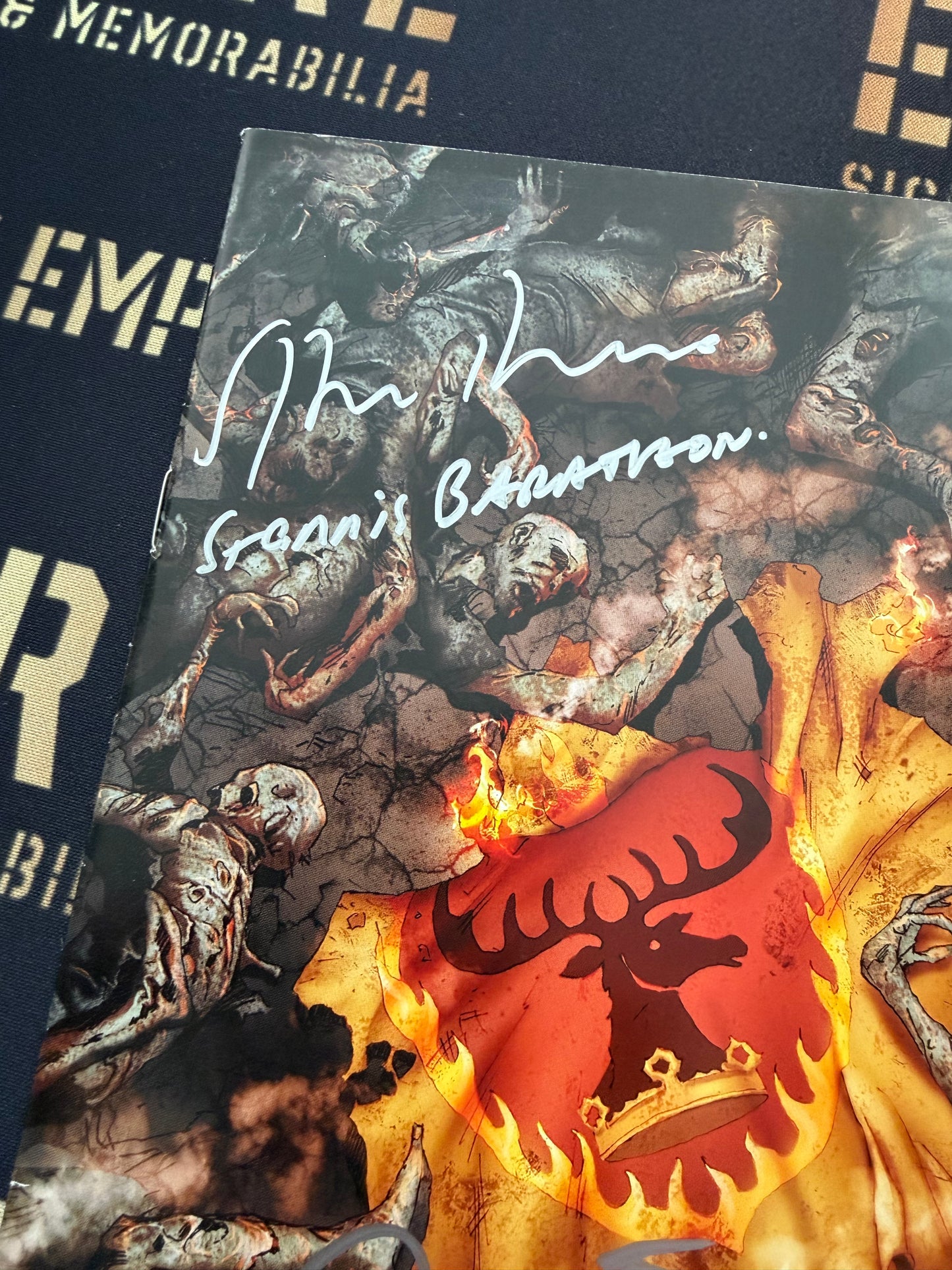 Stephen Dillane & Carice Van Houten Dual Signed Game Of Thrones “A Clash Of Kings” Comic Book - Rare Virgin Cover (Only 1 Ever Signed!)