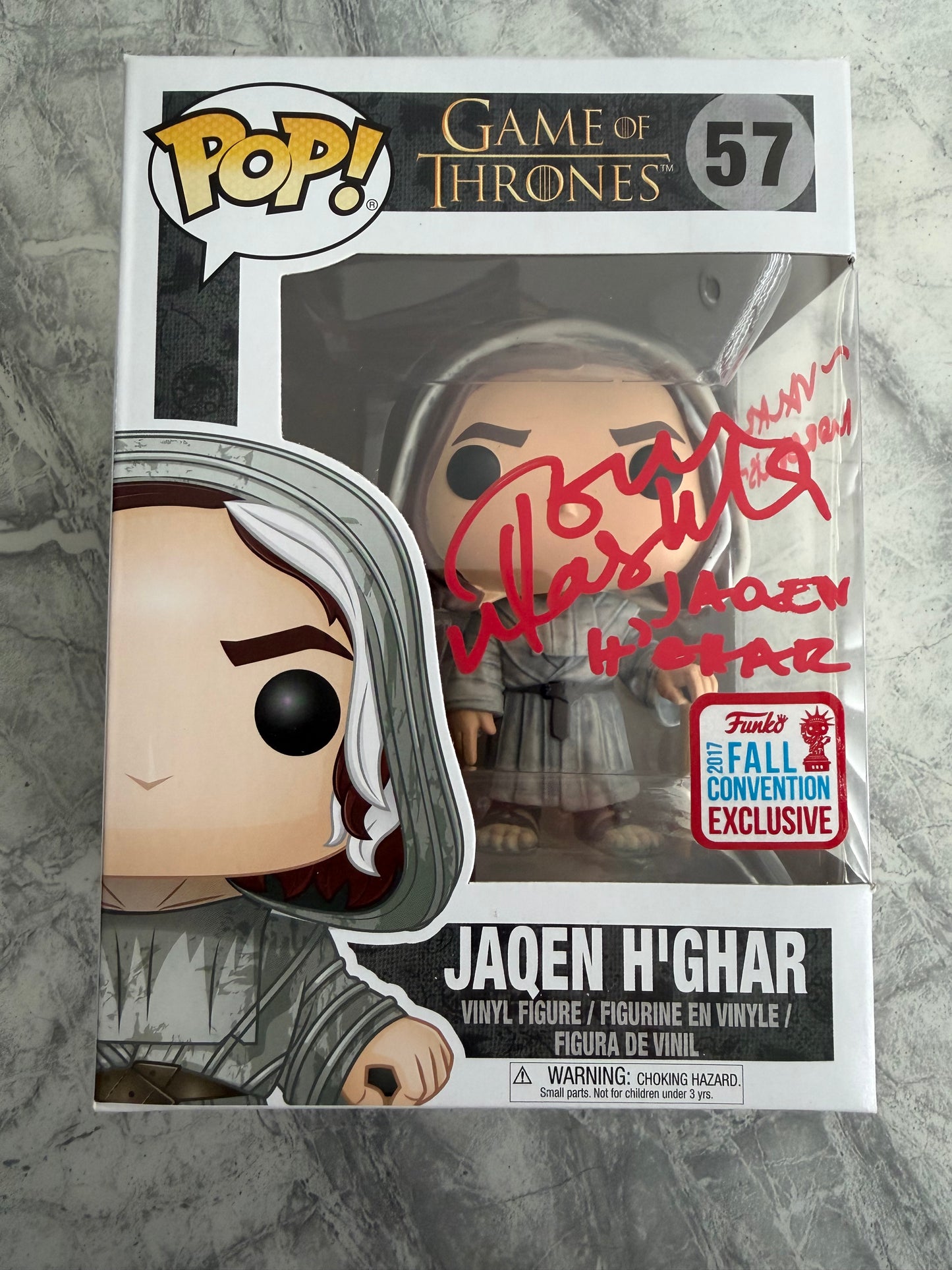 Tom Wlaschiha Signed Game Of Thrones Jaqen H’Ghar Funko Pop With Quote!