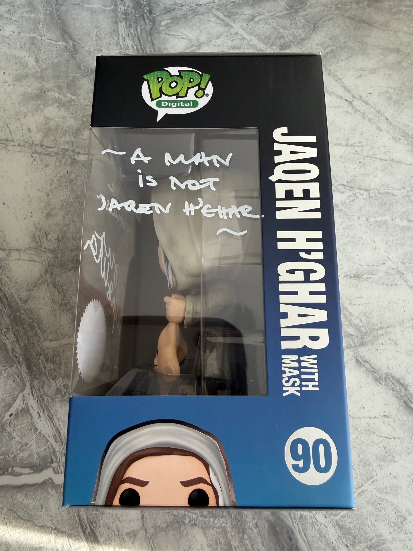 Tom Wlaschiha Signed Game Of Thrones Jaqen Digital NFT Funko Pop With 2 Quotes!