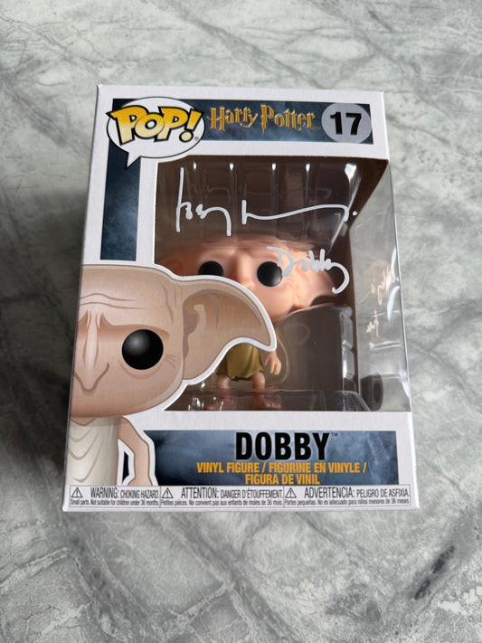 Toby Jones Signed Harry Potter Dobby Funko Pop With Rare Quote - SWAU Authenticated