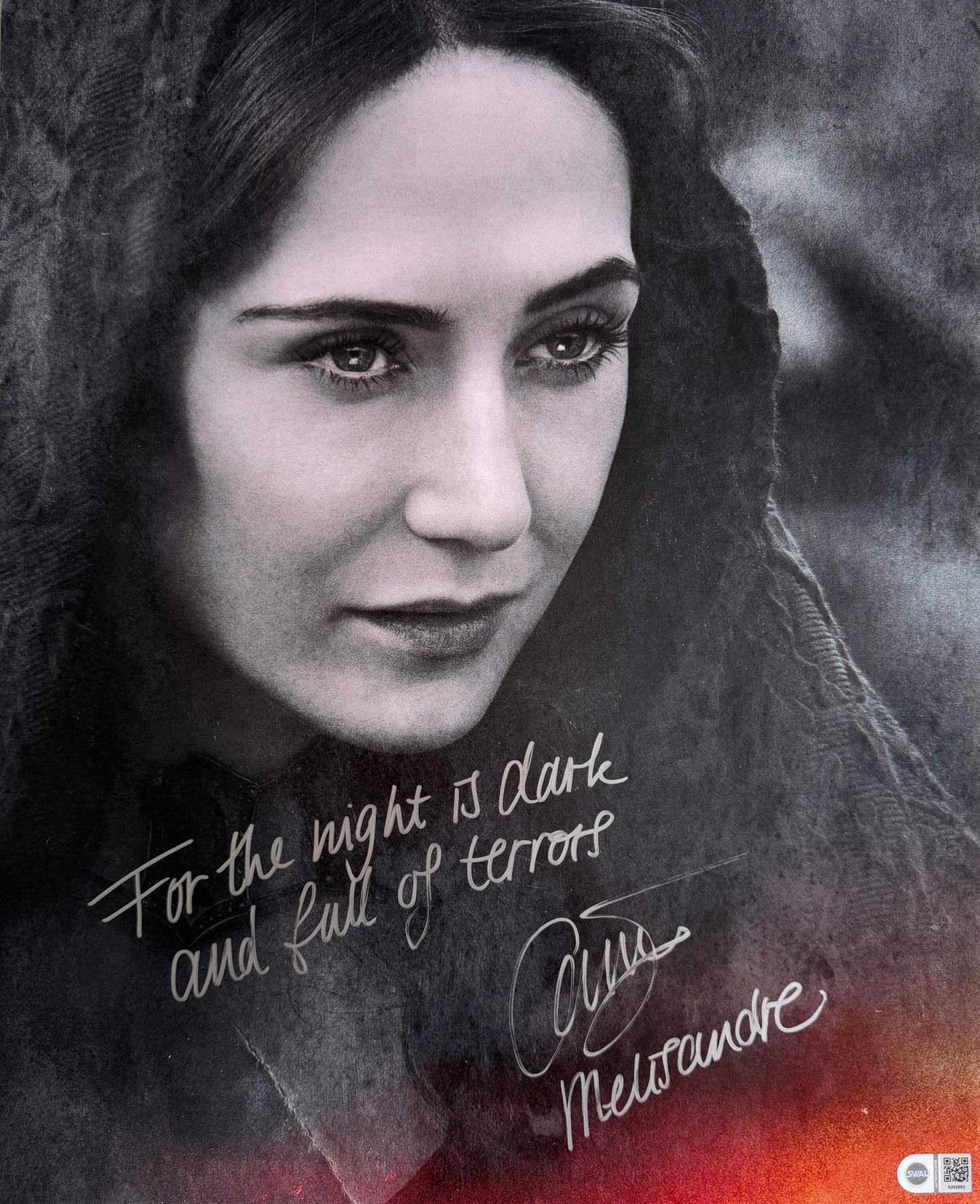 Carice Van Houten Signed Game Of Thrones 16x20” Photo - SWAU Authenticated