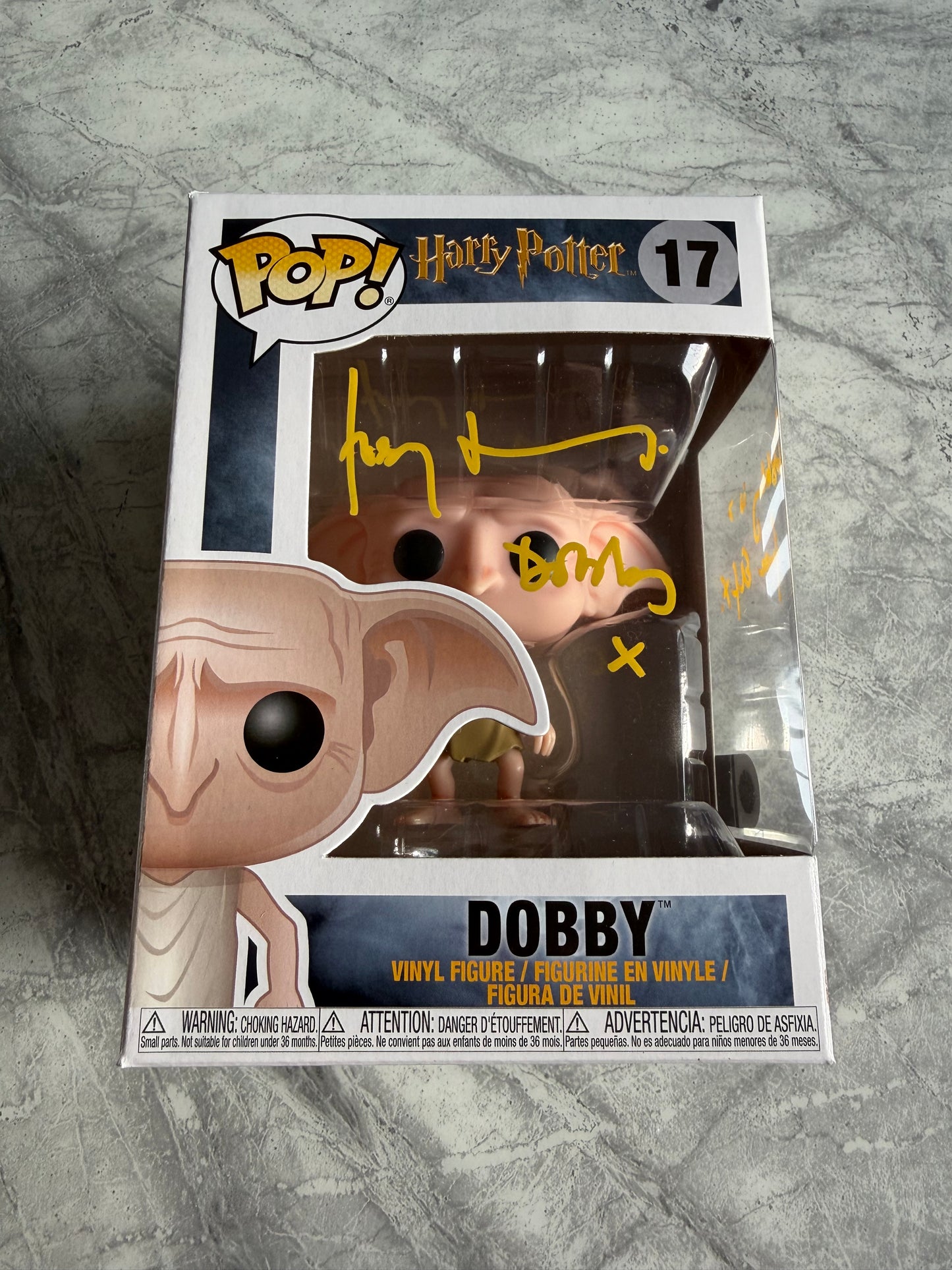 Toby Jones Signed Harry Potter Dobby Funko Pop With Rare Quote - SWAU Authenticated