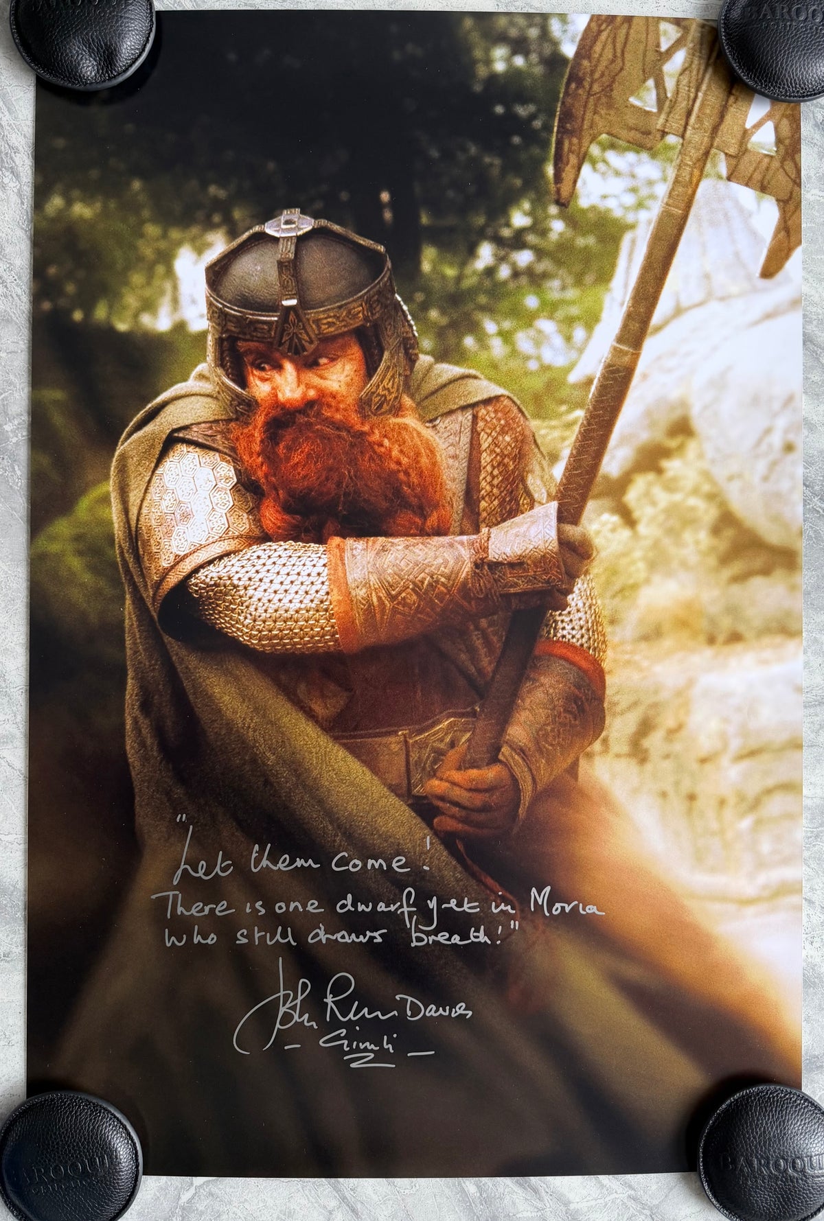 John Rhys-Davies Signed The Lord Of The Rings 20x30” Photo