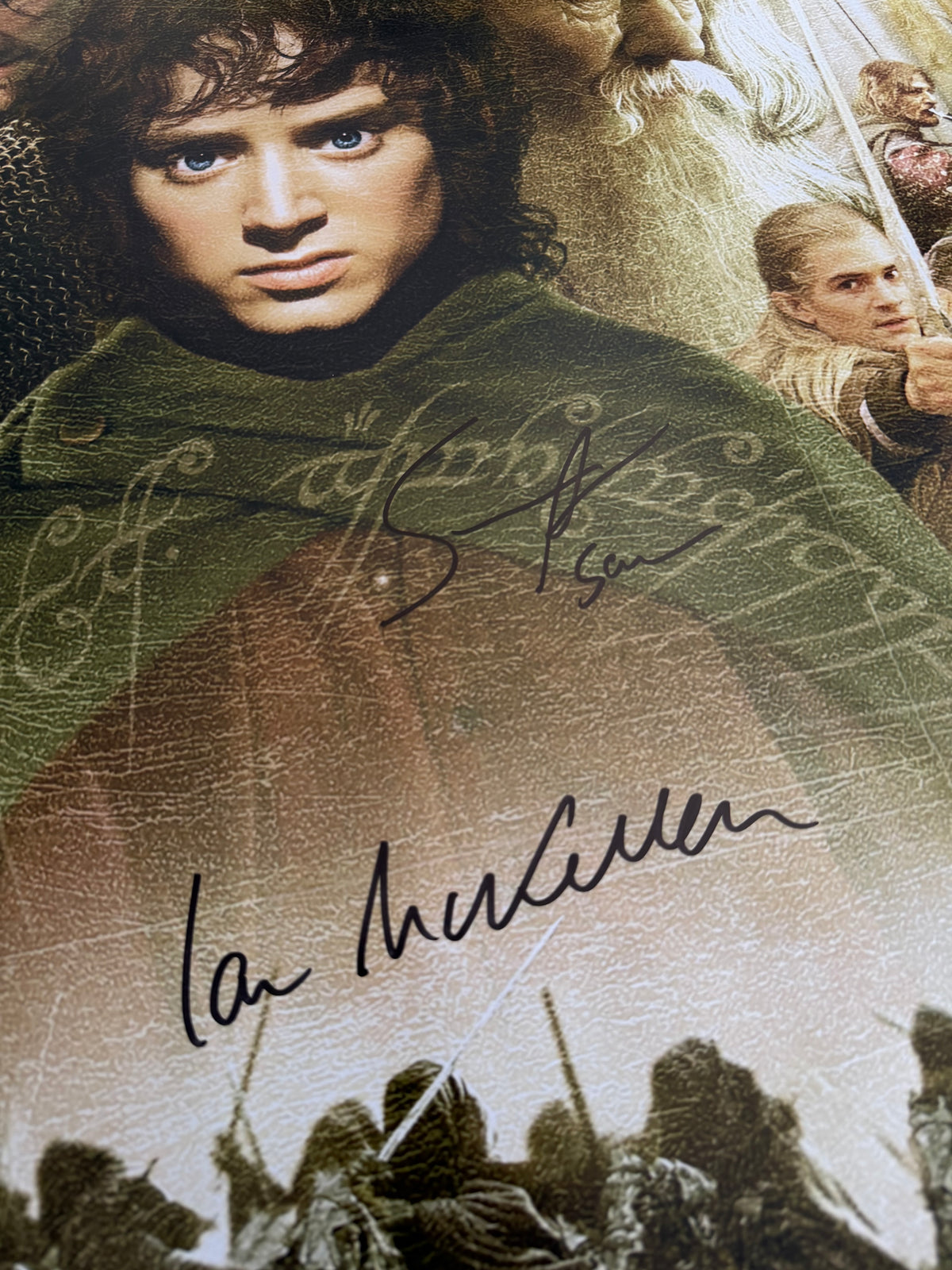 Sir Ian McKellen & Cast Multi Signed The Fellowship Of The Ring 20x30” Poster With Authentication