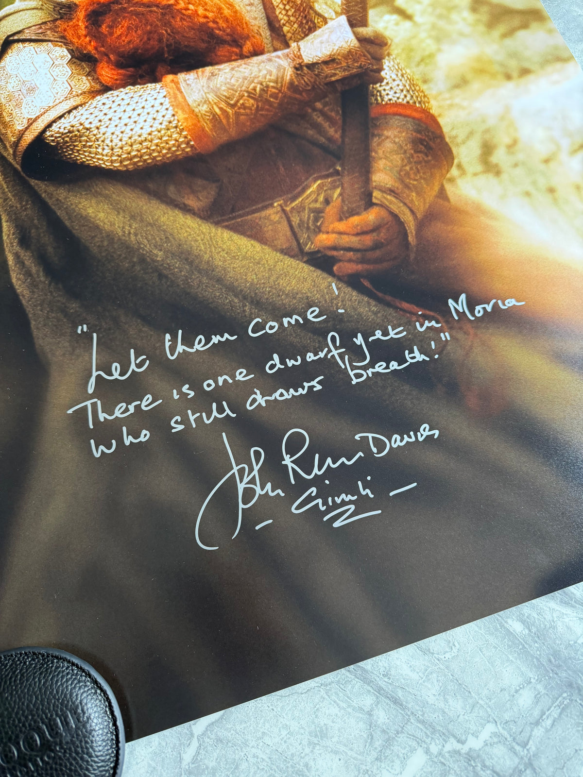 John Rhys-Davies Signed The Lord Of The Rings 20x30” Photo